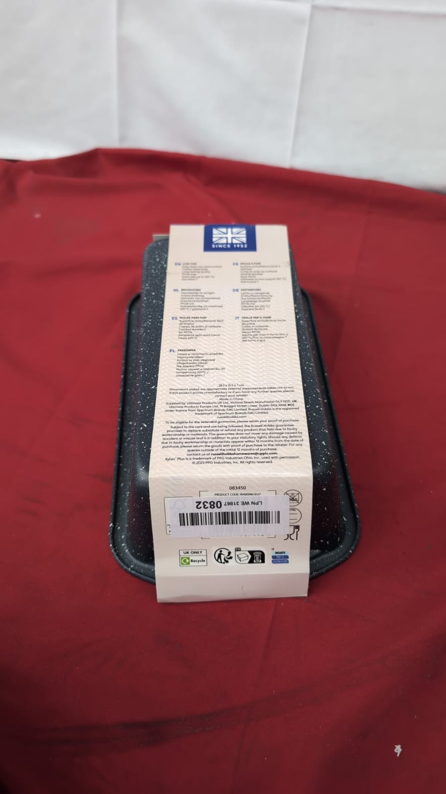 Russell Hobbs RH00996EU Nightfall Stone Loaf Pan - Non-Stick 28cm Bread