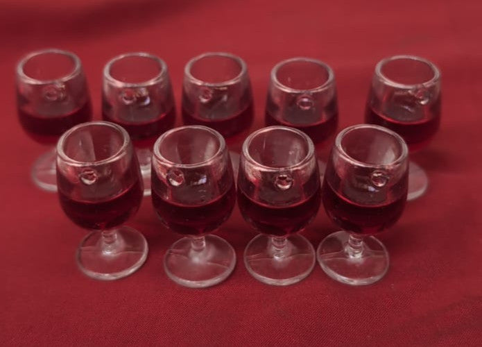 Miniature Wine Glasses Doll House Mini Wine Cups Decor Kitchen Accessoris(9pack)