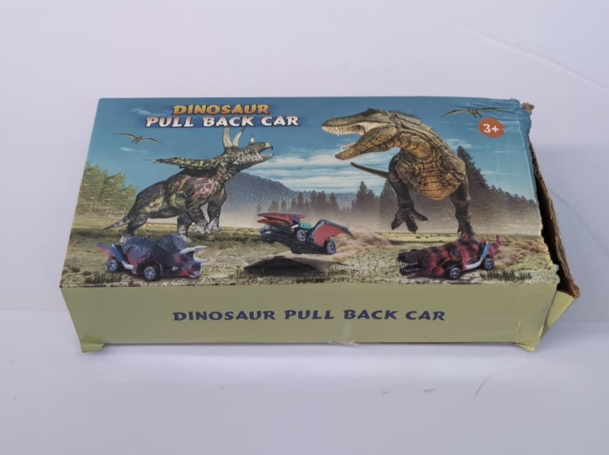 Jojoin Dinosaur Toys for Boys - 6 pcs Dinosaur Pull Back Cars (box damaged)