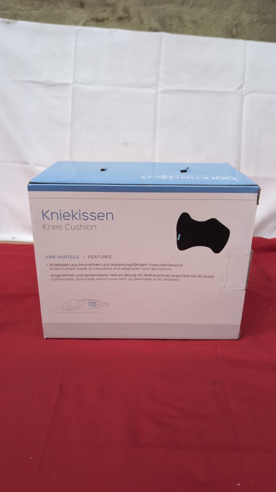 bonmedico Knee Pillow for Side Sleeping – Memory Foam Leg Pillow ,Black
