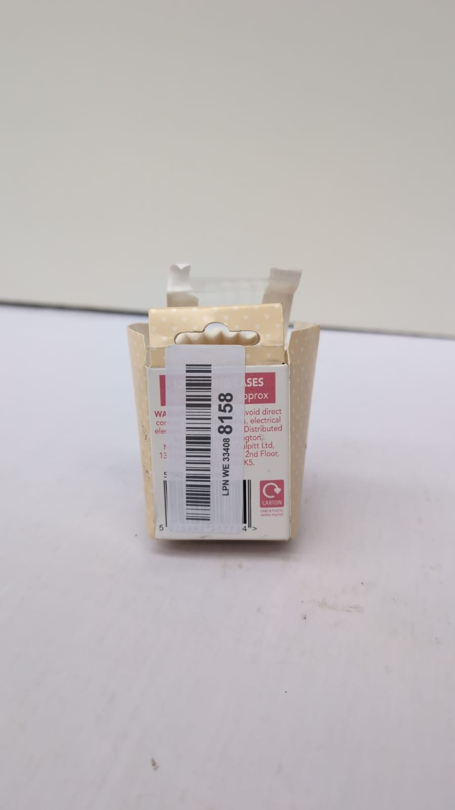 Baked with Love White Mini Cupcake Cases,Baking Cups(PACK DAMAGED)