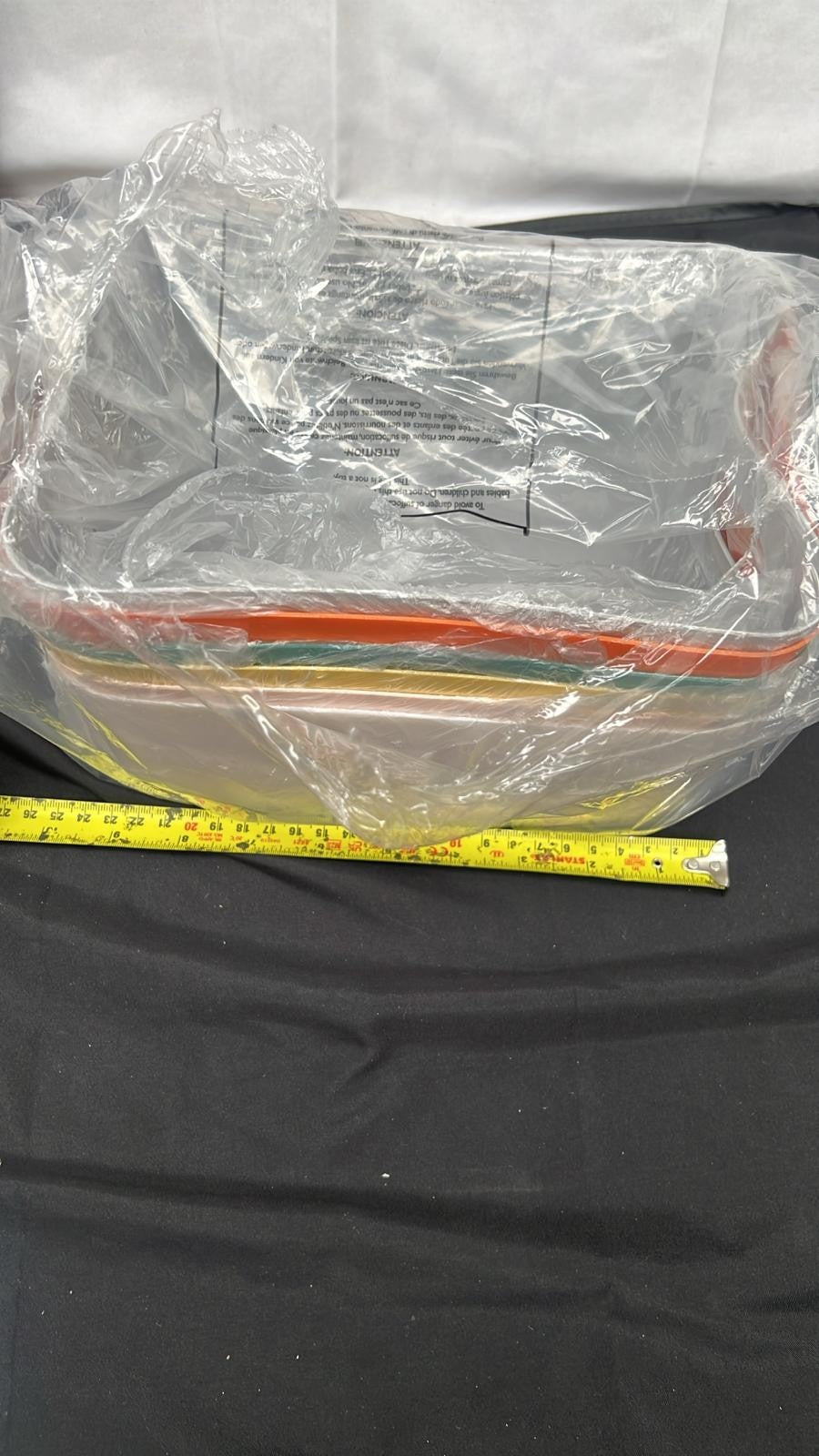 6 Pack Plastic Storage Boxes | Colourful Storage Baskets with Handles