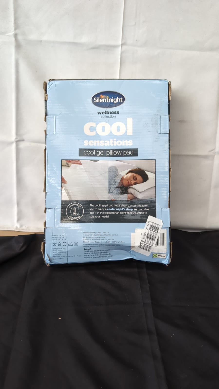 Silentnight Restore Cooling Pillow Pad Mat Gel 60x40cm(BOX DAMAGED)