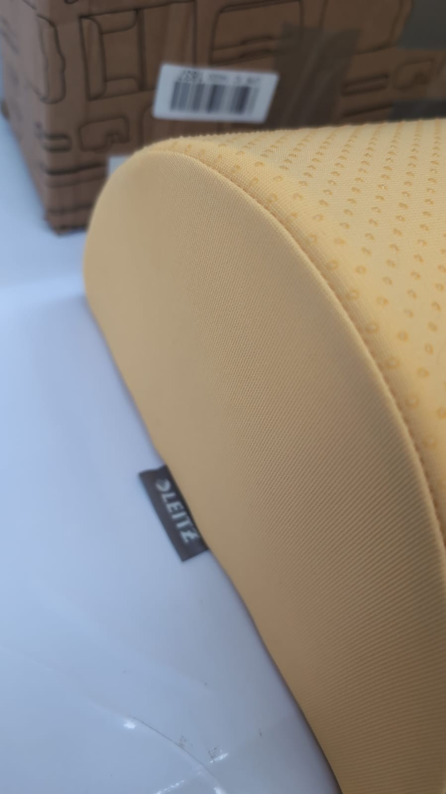 Leitz Desk Foot Rest, Adjustable Leg & Knee Support, Warm Yellow(pack opened)