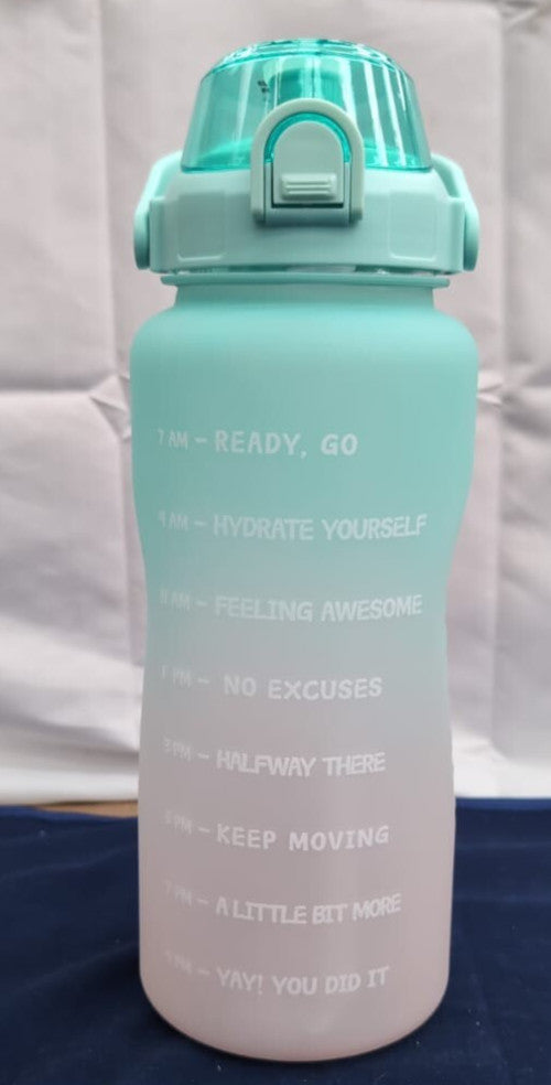Water Bottle  BPA Free Sport Drinks Jug with Time Marking & Lock Cover