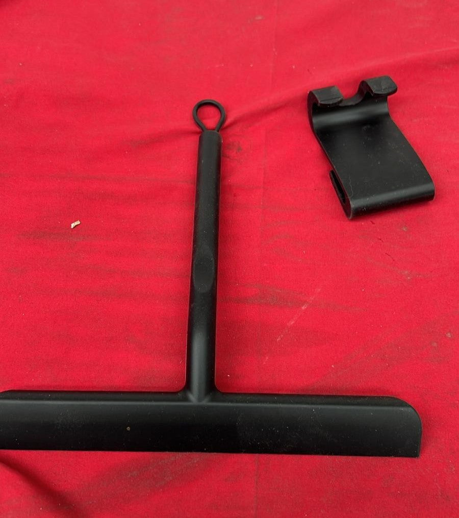 Squeegee Shower Cleaner with Hook, Black Shower Scraper for Bathroom
