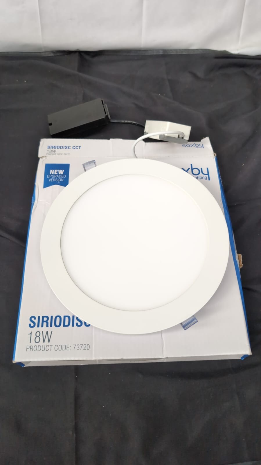 Saxby 73720 Siriodisc Indoor IP20 18W Cool White LED Downlight Panel(USED)