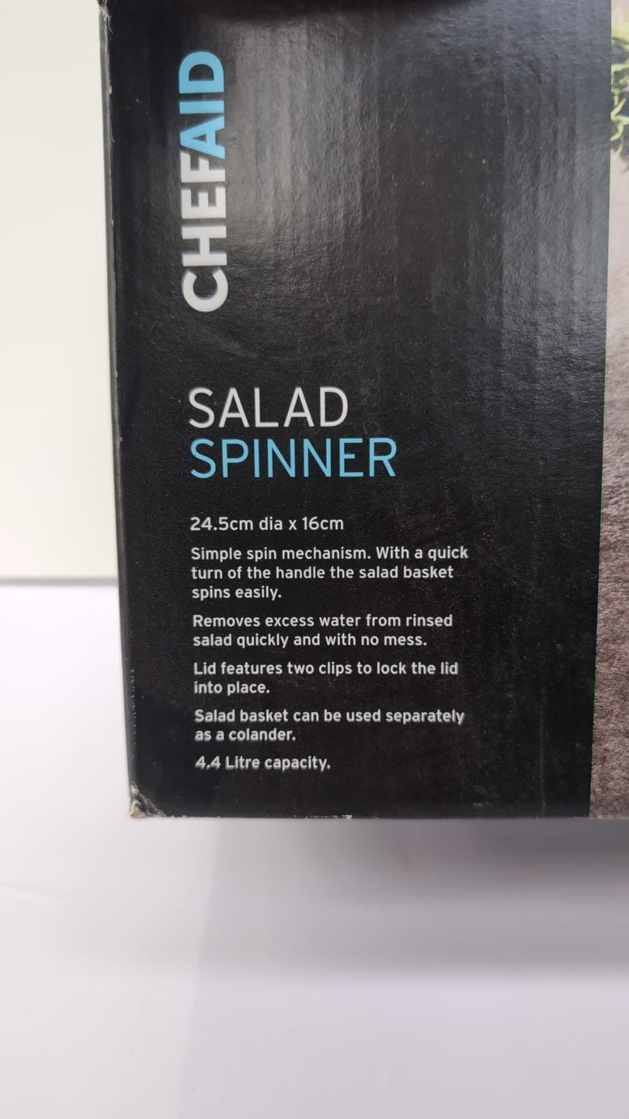 Chef Aid Clear Plastic Salad Spinner & Vegetable Dryer,4.4 L(box slight damaged)