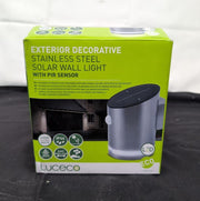 Solar LED Outdoor Wall Light with PIR Motion Sensor,(no screws included)