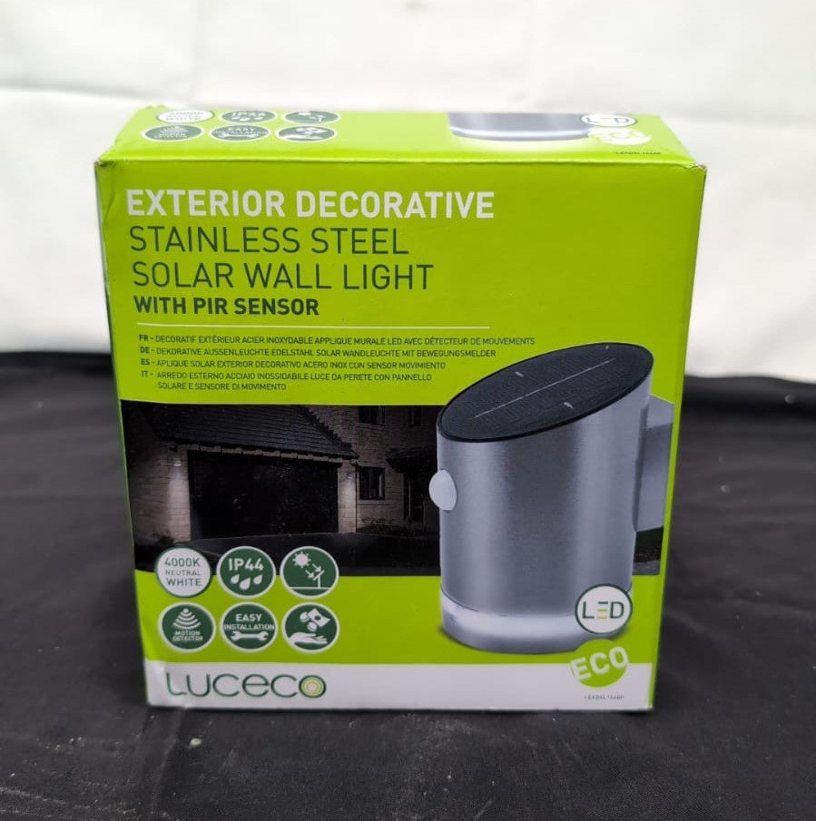 Solar LED Outdoor Wall Light with PIR Motion Sensor,(no screws included)