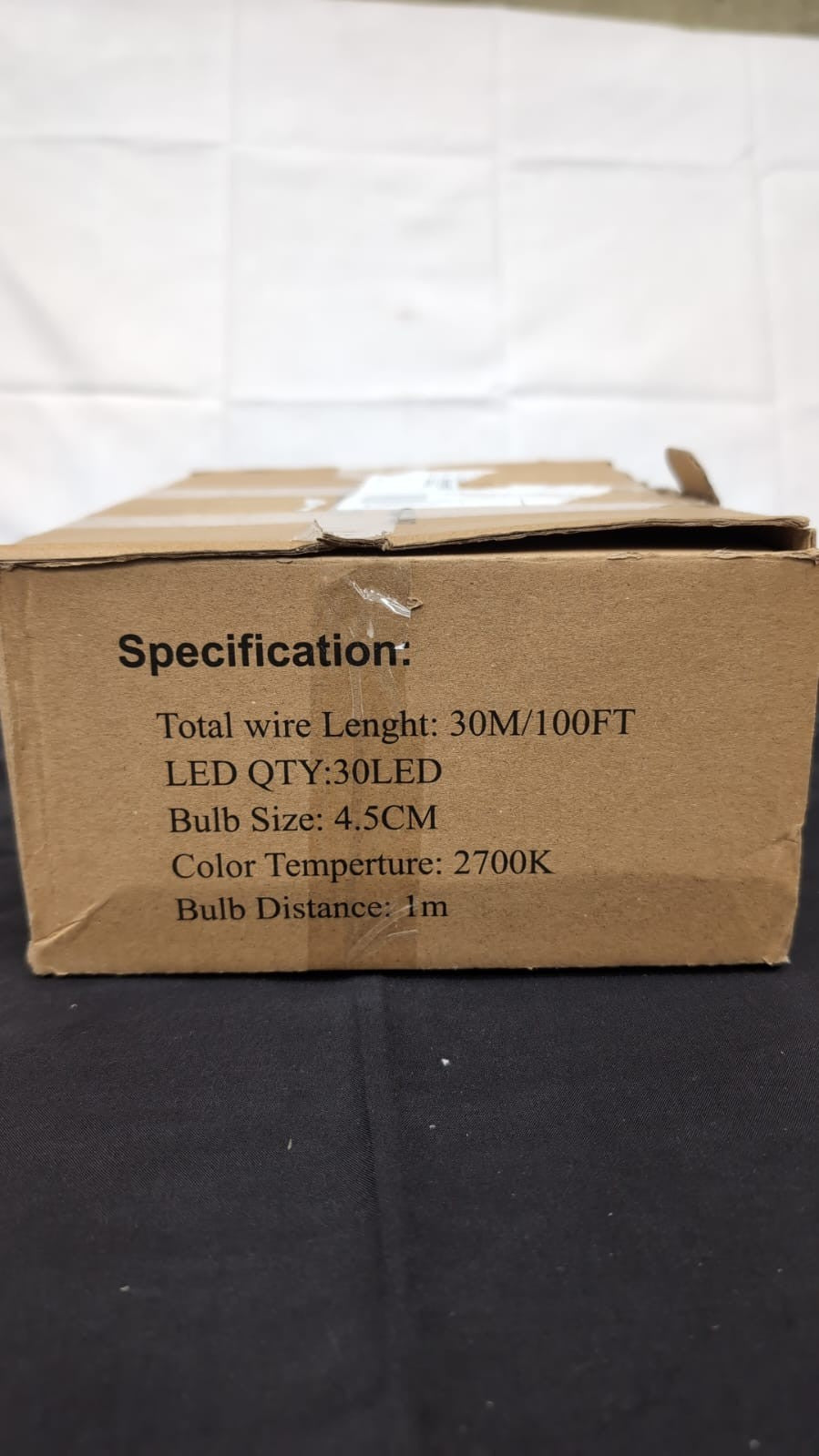 Festoon String Outdoor Garden Lights: 30M 100ft,(box damaged)