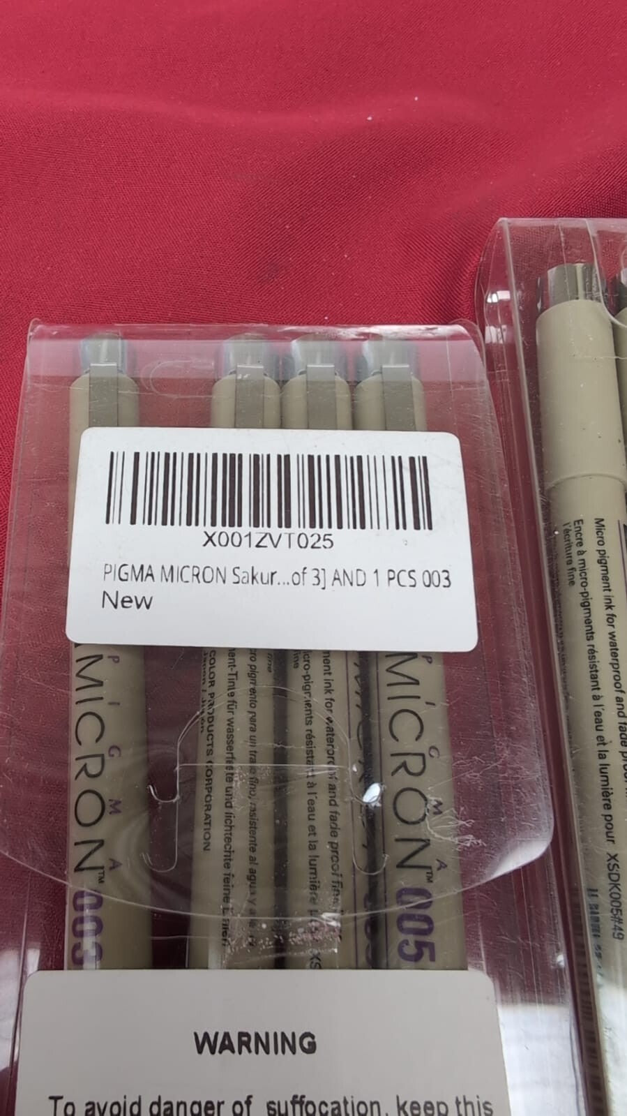 Sakura Pigma Micron Black Pen 0.35mm Line Width 3pcs (3pack)