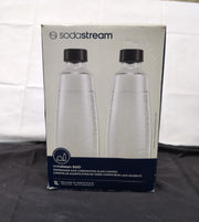 SodaStream Bipack 1 lLglass bottles compatible with Duo 2x1L carbonator, (USED)