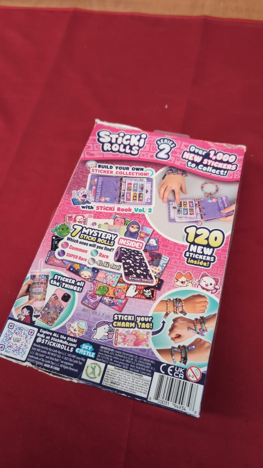 Sticky Rolls Series2 Sticker Book Set w/Wearable Bracelet,(box damaged)