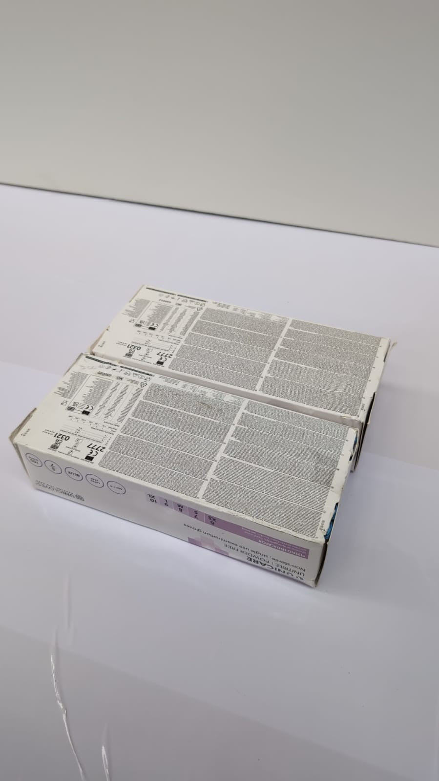 Unigloves GS0052 Nitrile Exam Gloves, Blue, Small, 100/Box, Damaged Box