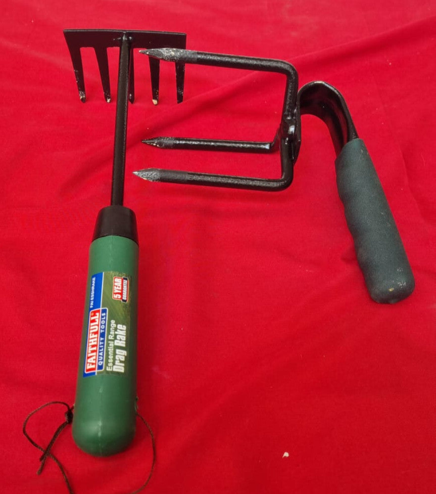 Faithfull Essentials Carbon Steel Hand Rake (2pack)