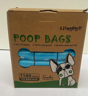 Dog Poo Bags - 1140 Count with Dispenser, Extra Thick Strong Leak Proof Waste