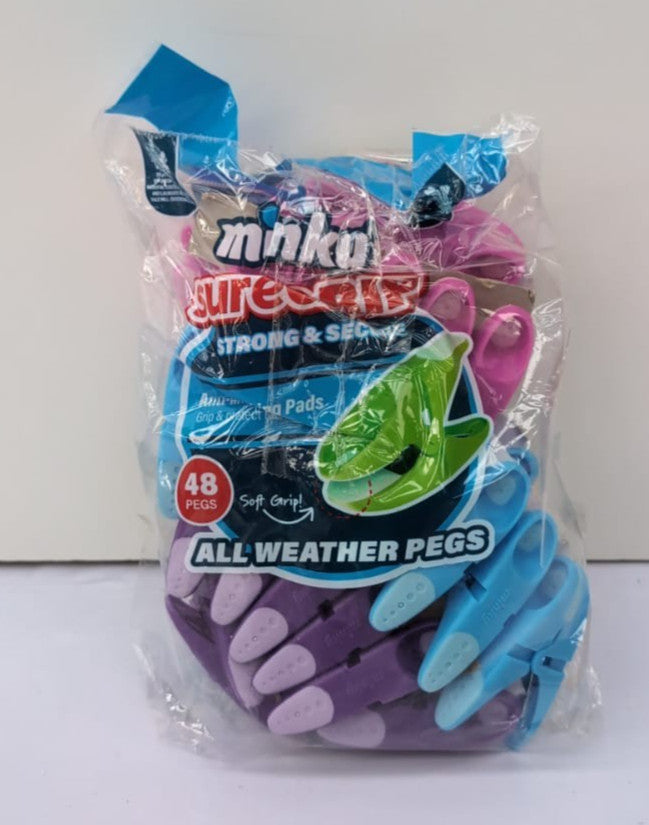 Minky 48pk Sure Grip Pegs (Packaging Damaged)