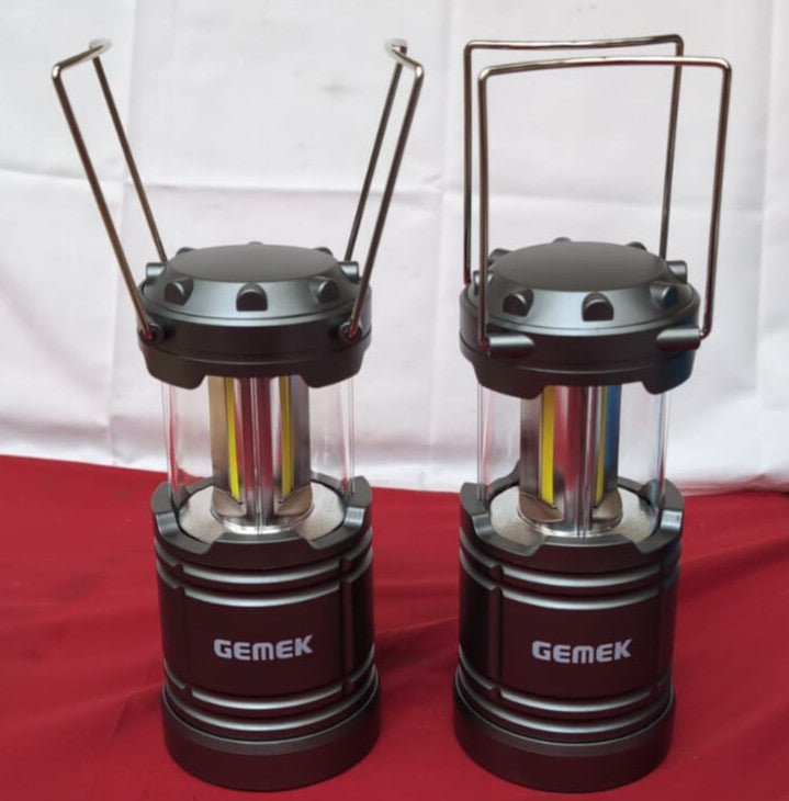 LED Camping Lantern, 2 Pack Battery Powered Flashlight for Power Outages,