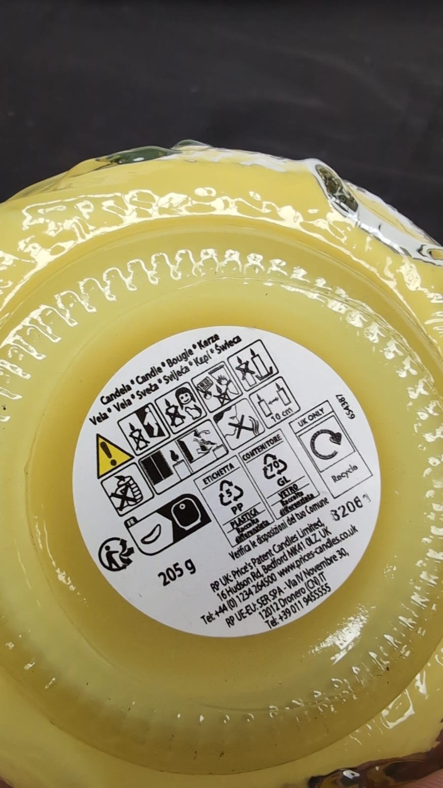 2 x Prices Candles Glo-Lite Citronella