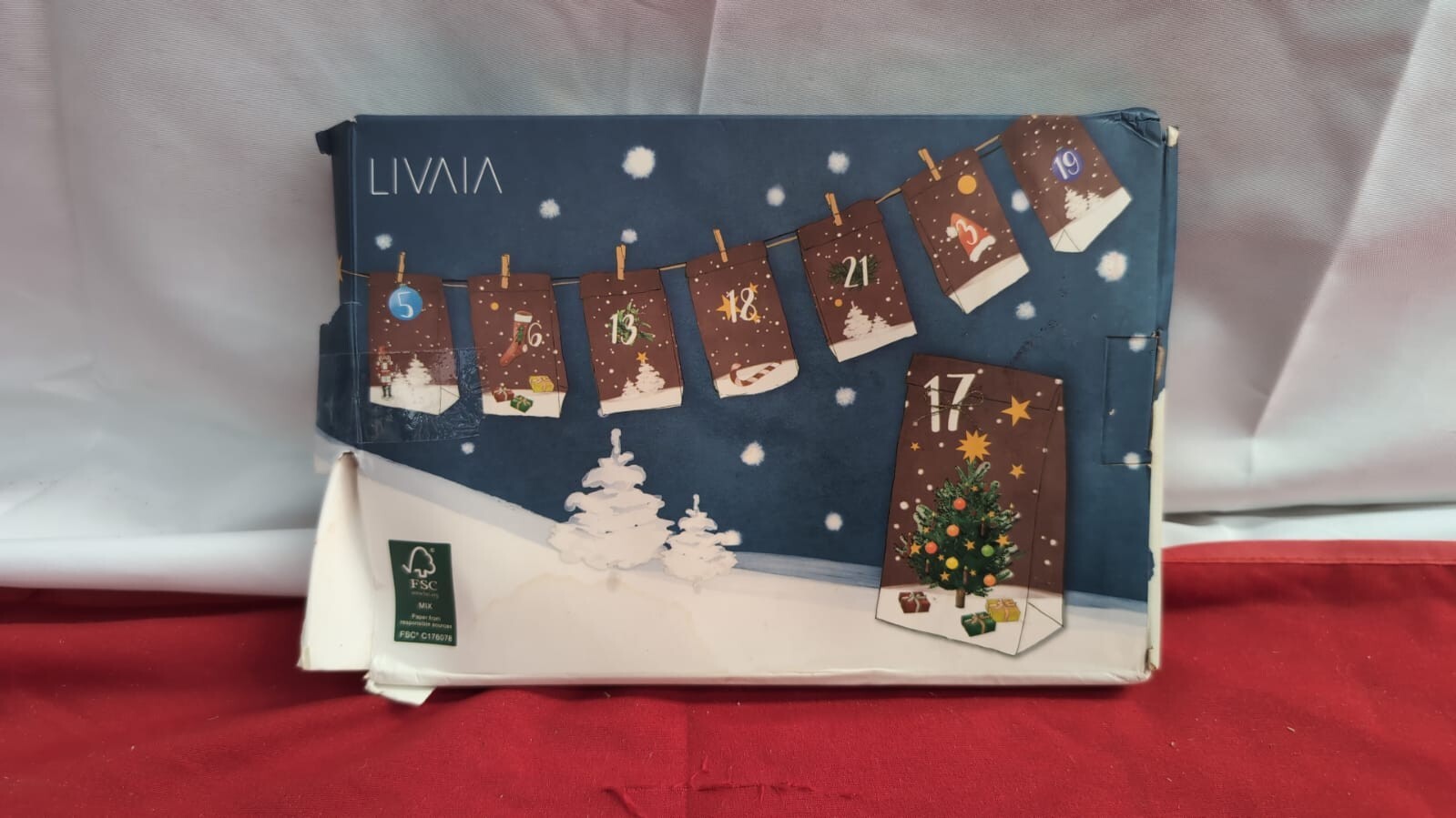 DIY Advent Calendar Kit - Craft Advent Calendar with 24 (packaging damaged)