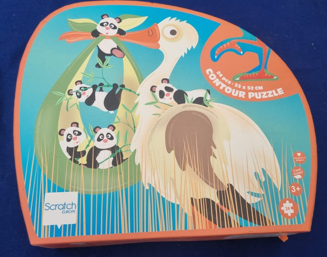SCRATCH 276181127 Shape Puzzle Stork Contour Children 24 Pieces (box damaged)