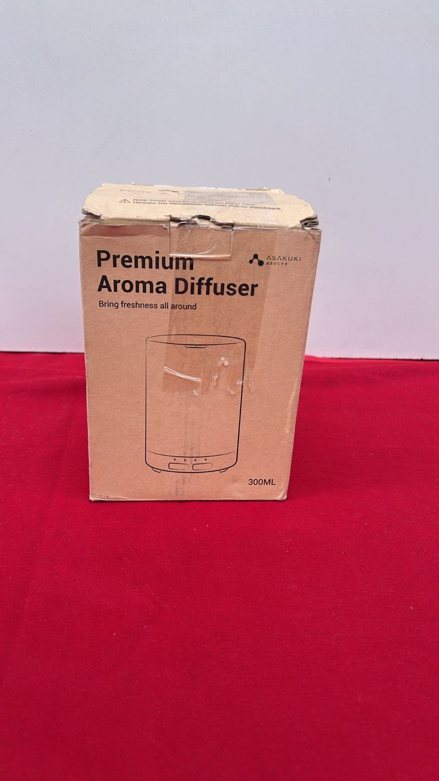 ASAKUKI 300ml Essential Oil Diffuser, Ultrasonic Aroma Diffuser  Wood Grain