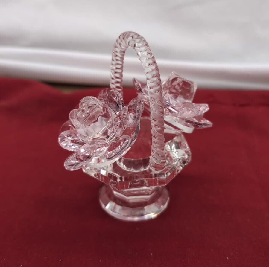 Rose Flower Basket Collectible Figurines Gifts