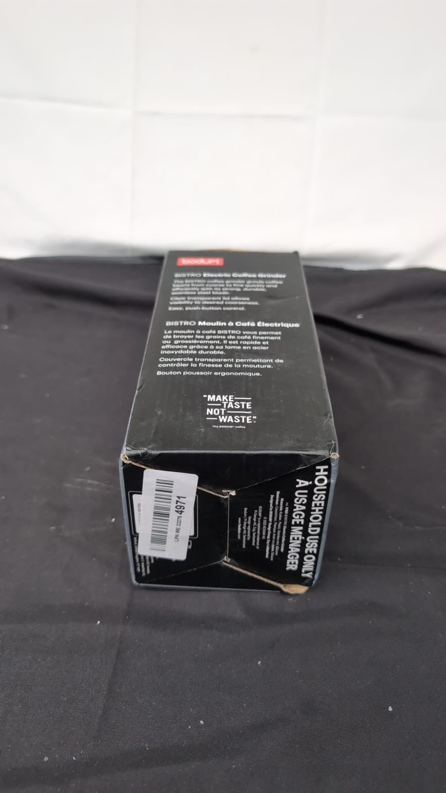 Bodum  Bistro Blade Coffee Grinder, Stainless-Steel, Black(USED)