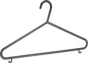 Amazon Basics Plastic Hangers with Suit Trouser Bar and Lips, Black (50-Pack)