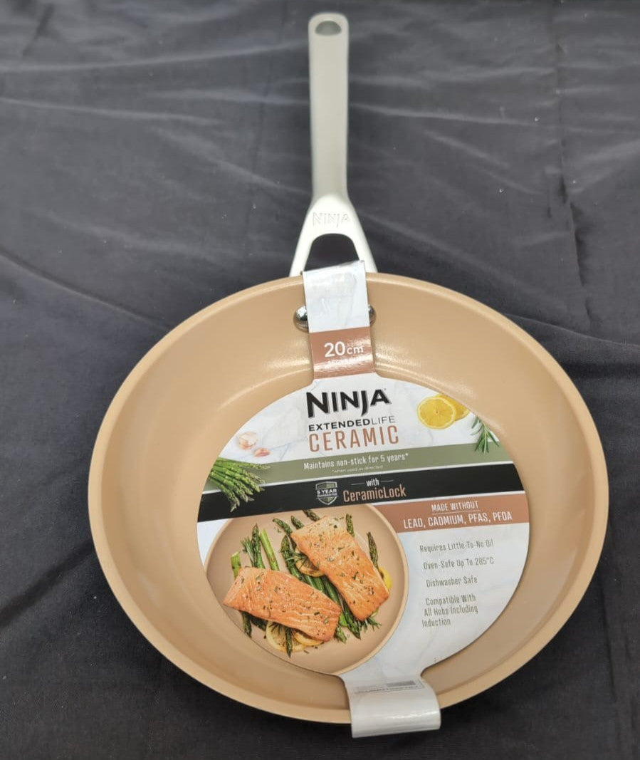 Ninja Extended Life 20cm Ceramic Frying Pan, Non-Stick (Small Scuff on bottom)