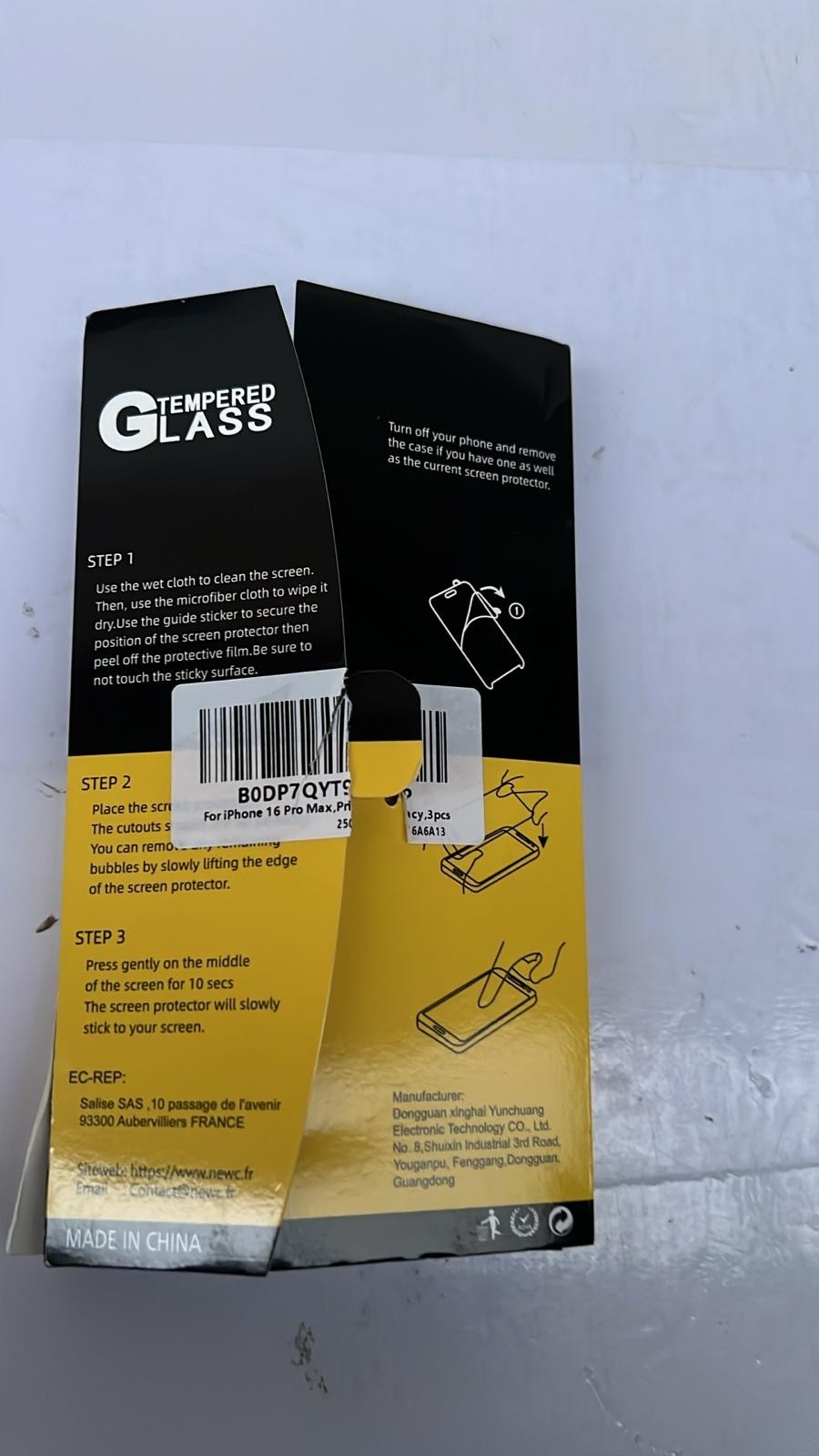 NEW'C 3 Pack  for iPhone 16 Pro Max Screen Protector 6.9 " (BOX DAMAGED)