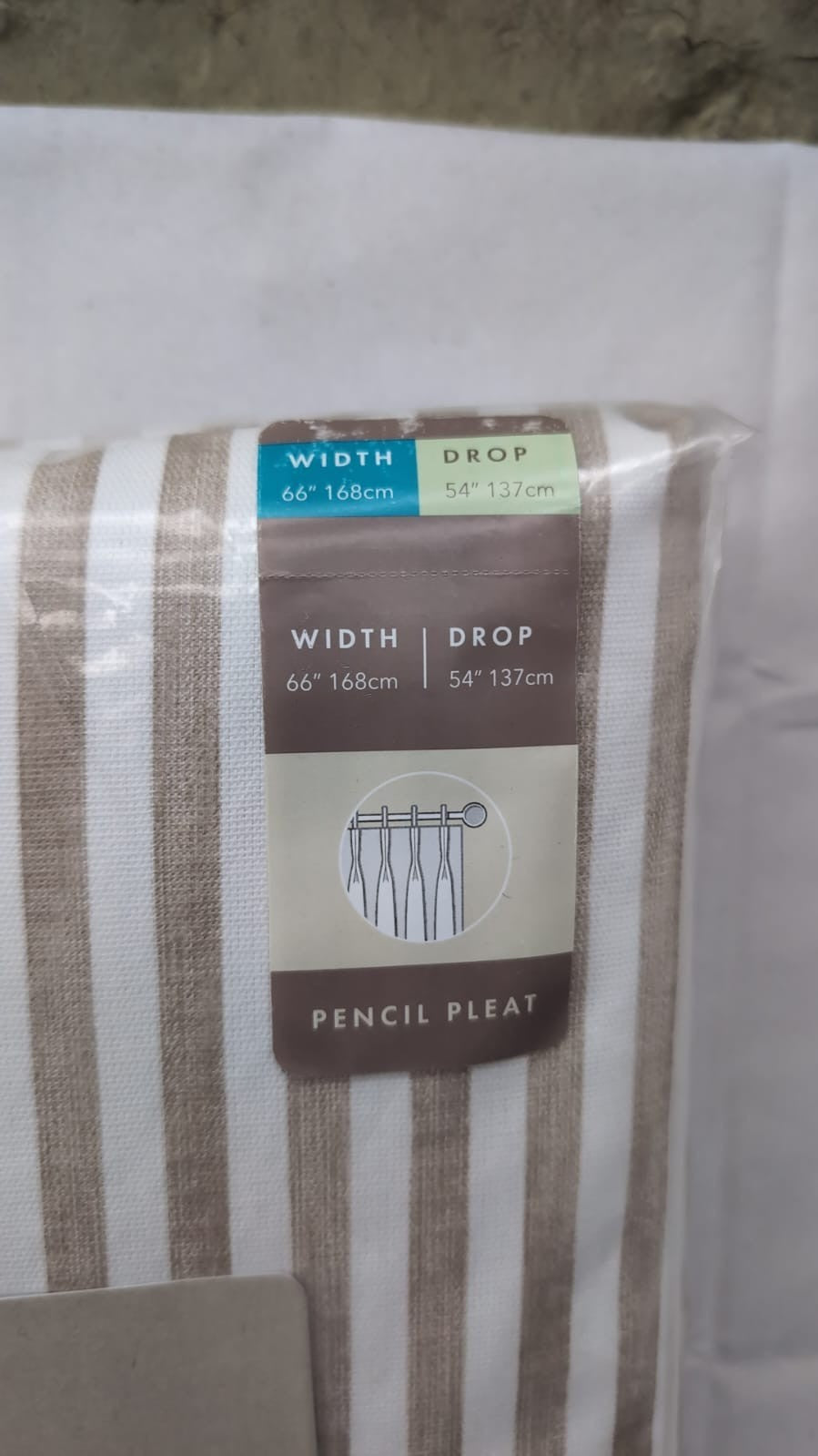 furn. Yard Hebden Pencil Pleat Curtain Pair – Ultra Soft Cotton Lined Striped