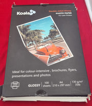 KOALA Double Sided Glossy Laser Photo Paper A4, 130gsm, (package damaged 2pack)