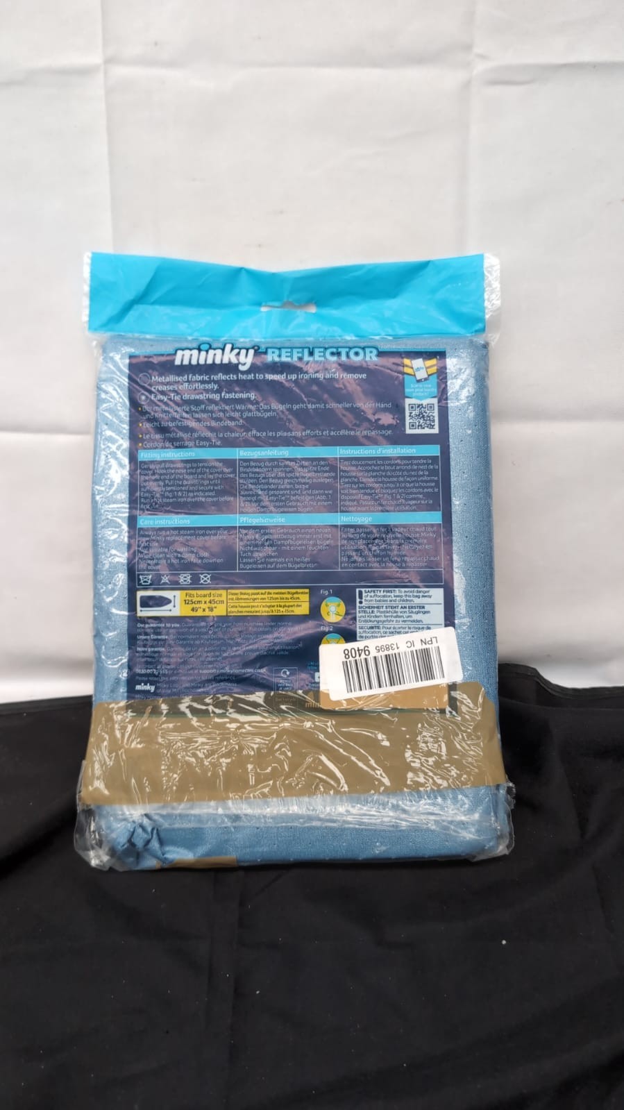 Minky XL Deluxe Reflector Ironing Board Cover, Blue,(PACKAGING DAMAGED)
