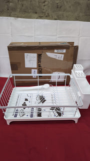 Dish Drainer Rack - Space Saving Dish Rack for Kitchen Counter, 28x38cm