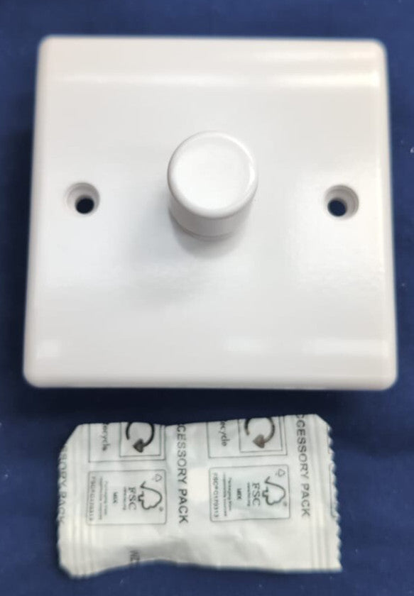 BG Electrical Intelligent Single Wall Dimmer Switch, 2 Way, Round Edge,