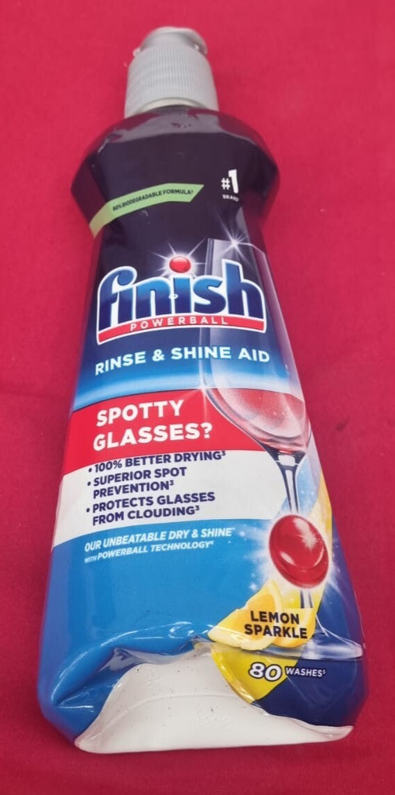 Finish | Finish Dishwasher Cleaner Rinse Aid | Lemon| 400ml (bottle damaged)