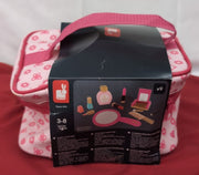 Janod - P'tite Miss Vanity Case for Children - 9 Solid Wood (packaging damaged)