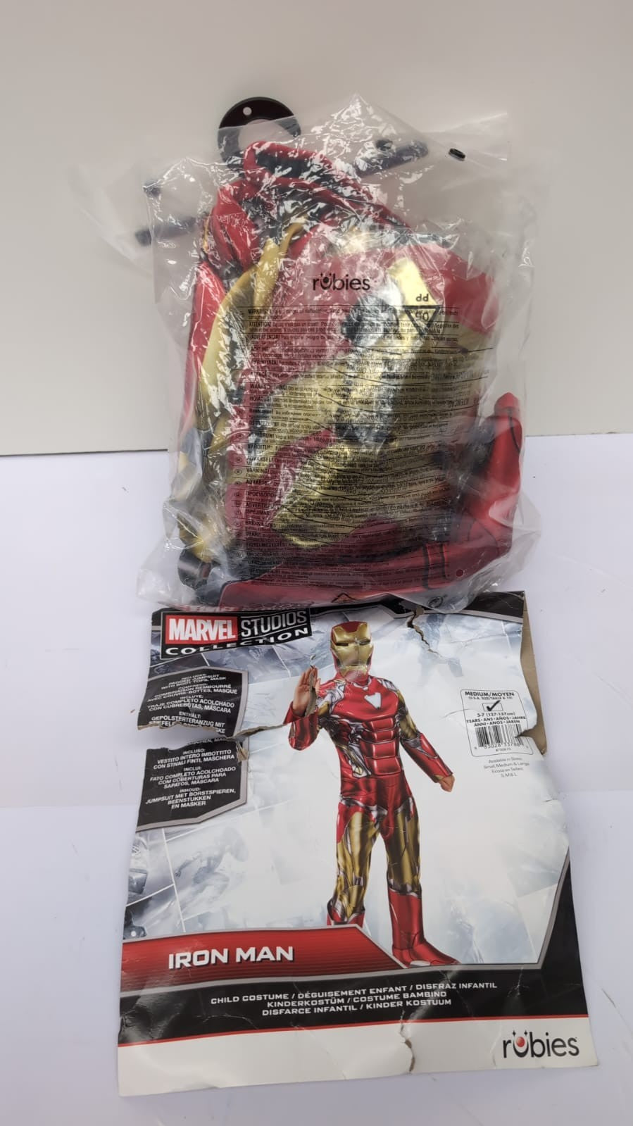 Rubie's Official Marvel Avengers Endgame Iron Man Childs Costume M(PACK DAMAGED)
