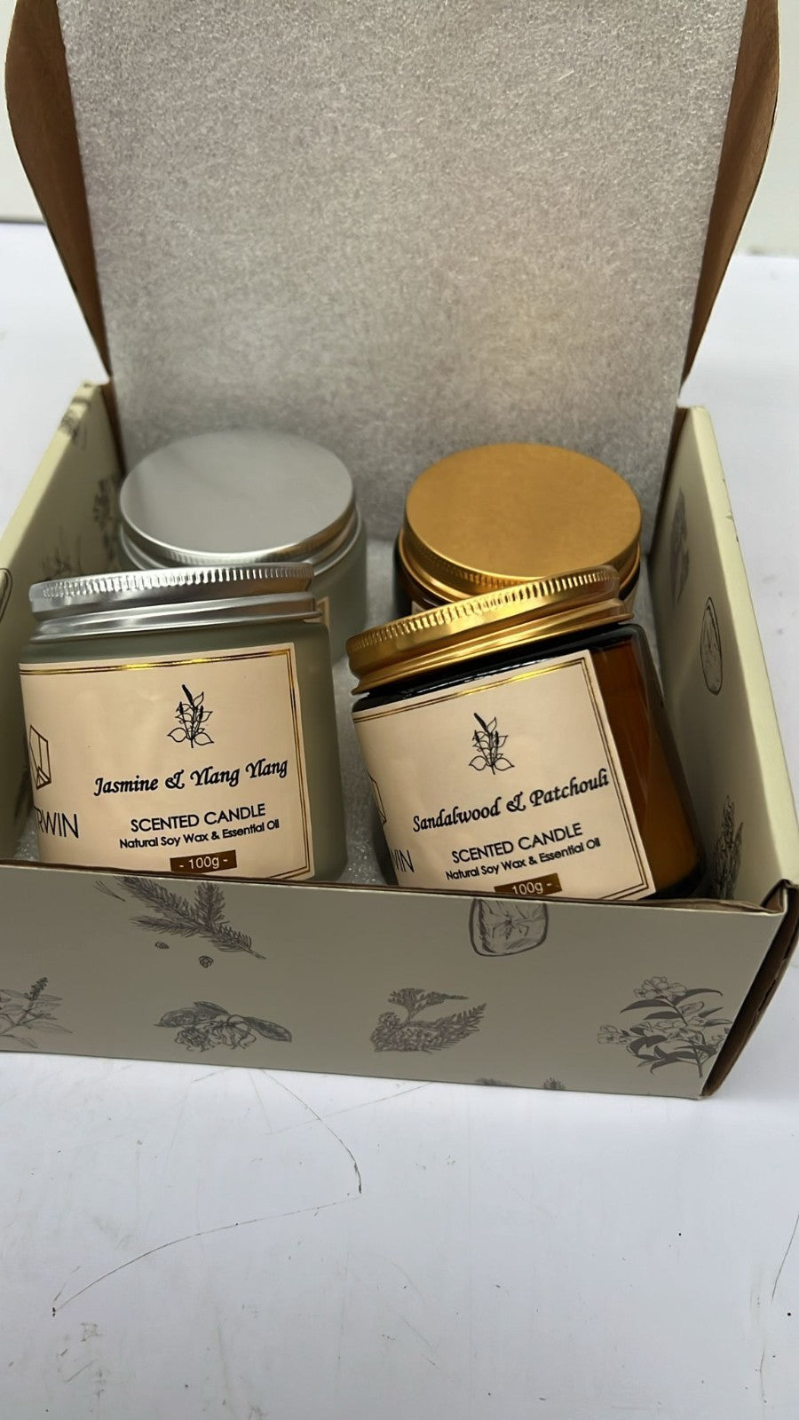 4-Pack Scented Candles Gift Set for Women, Soy Wax Aromatherapy (BOX DAMAGED)