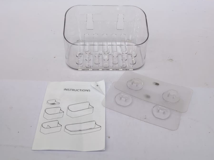 Ettori Shower Caddy,Small Shower Basket,Wall Mounted No Drilling Adhesive