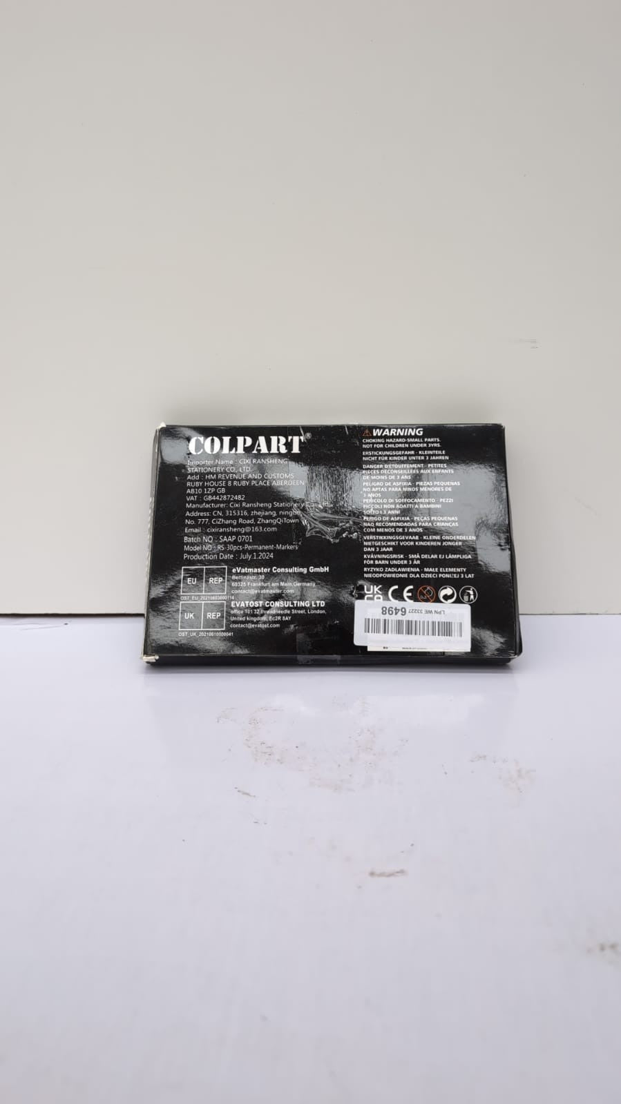 colpart Permanent Markers,Fine Tip Black Permanent Marker Bulk of 25 Pack Black