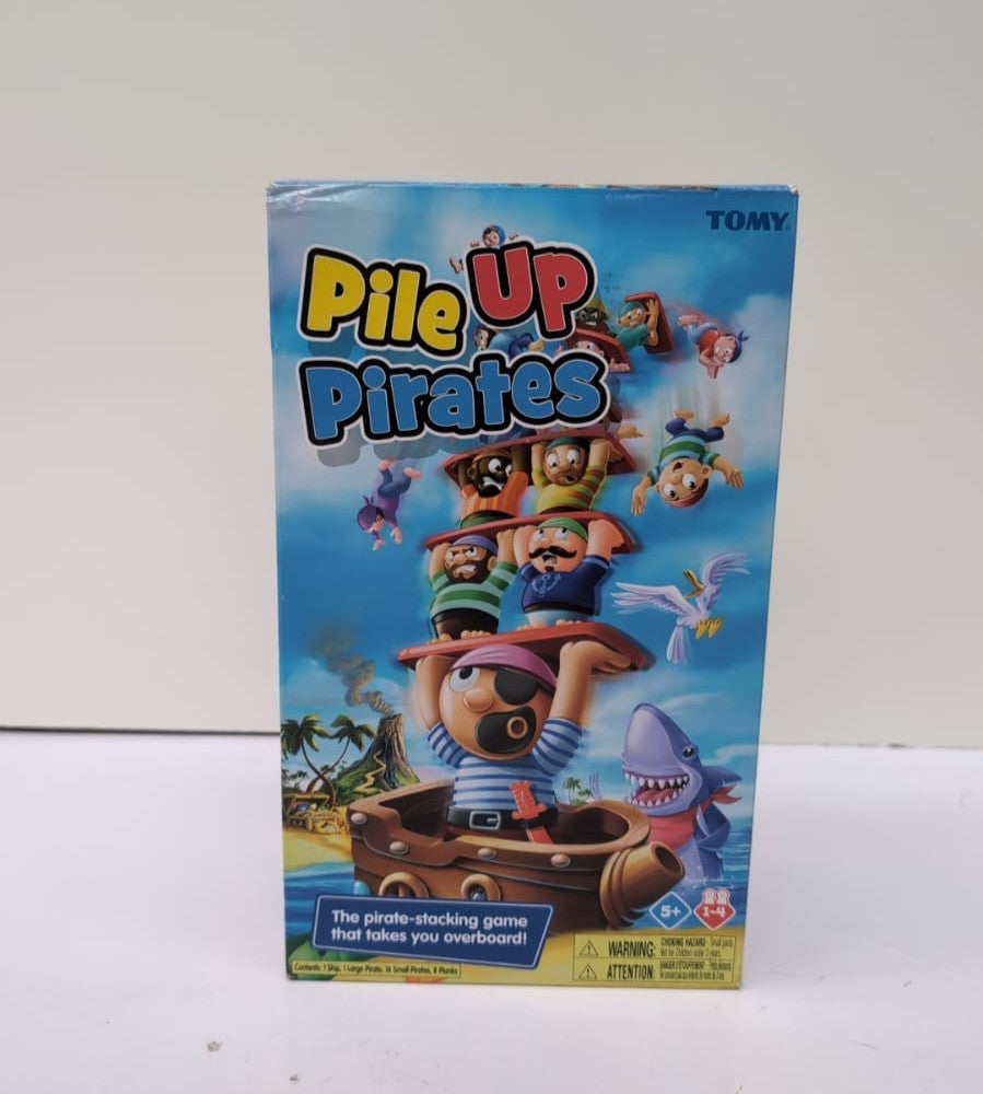 TOMY Pile Up Pirates Stacking Game, Children's Action Board Game,5+