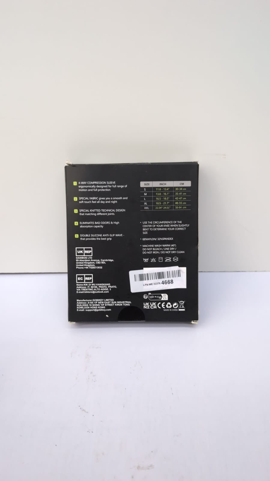 Gobikey Knee Sleeves 2 Pack XXL (PACKAGING DAMAGED)