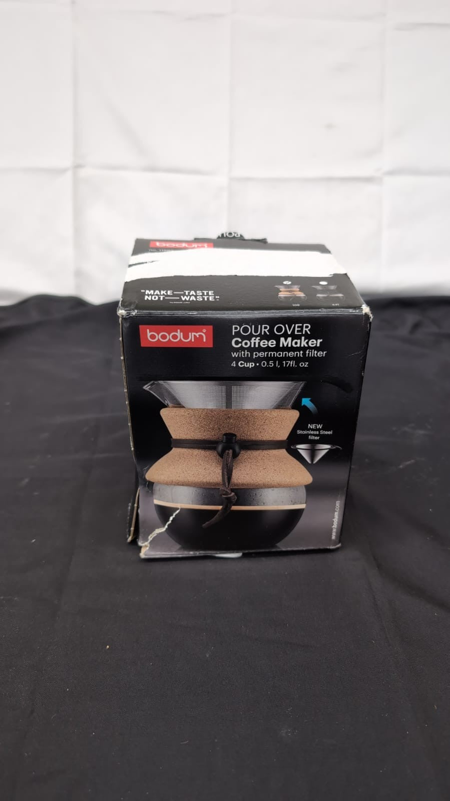 Bodum 17oz Pour Over Coffee Maker, High-Heat Borosilicate Glass (BOX DAMAGED)