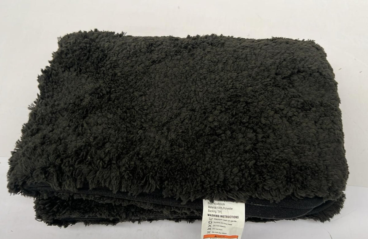 Washable Rug for Bedroom Kids Living Room Home Decor (40x60cm, Black)