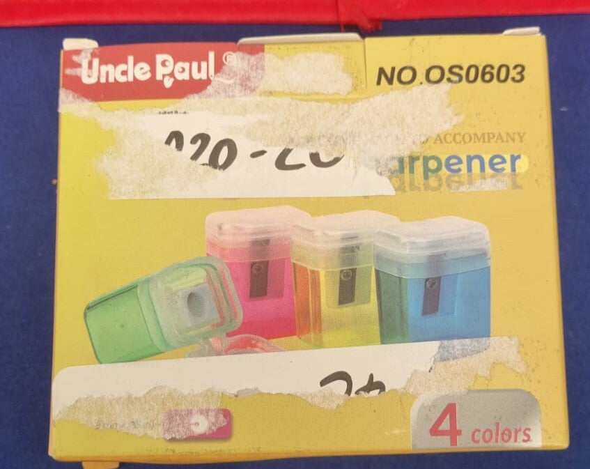 4 Colors Manual Pencil Sharpeners Dual Hole with Container Different Types
