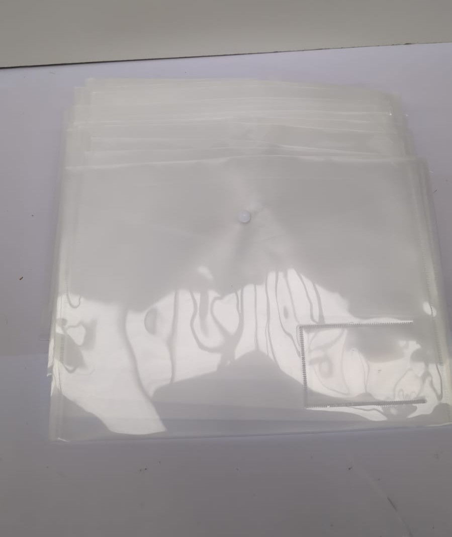 Clear Plastic Wallets 25 Pack A4 Plastic Folders Document Files Envelope