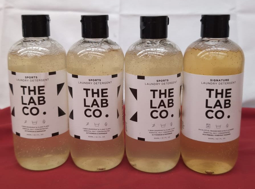 The Lab Co. Laundry Wash. 300ml (4 pack - 3 sports scented 1 signature)